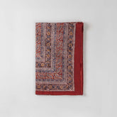 Floral Block Printed Kalamkaari Bedcover & Pillow Cases